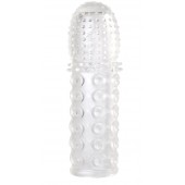 Прозрачная закрытая гелевая насадка - 13,5 см. - Toyfa Basic - в Ноябрьске купить с доставкой