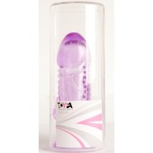 Фиолетовая гелевая насадка с шипами - 13 см. - Toyfa Basic - в Ноябрьске купить с доставкой