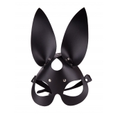 Чёрная кожаная маска с длинными ушками - Sitabella - купить с доставкой в Ноябрьске