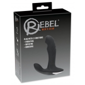 Черный вибромассажер простаты с функцией римминга Plug with Perineum Stimulator - 16,6 см. - Orion - в Ноябрьске купить с доставкой