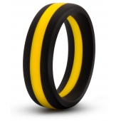 Черно-желтое силиконовое эрекционное кольцо Silicone Go Pro Cock Ring - Blush Novelties - в Ноябрьске купить с доставкой