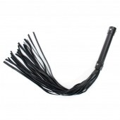 Черная длинная плеть с шипами - 55 см. - БДСМ Арсенал - купить с доставкой в Ноябрьске