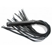 Черная длинная плеть с шипами - 55 см. - БДСМ Арсенал - купить с доставкой в Ноябрьске