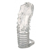 Закрытая прозрачная насадка в форме дракона с креплением-колечком - 14 см. - Erowoman-Eroman - в Ноябрьске купить с доставкой