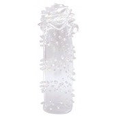 Закрытая прозрачная насадка в форме розы с креплением-колечком - 13 см. - Erowoman-Eroman - в Ноябрьске купить с доставкой