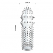 Закрытая прозрачная насадка Crystal sleeve - 14,2 см. - Erowoman-Eroman - в Ноябрьске купить с доставкой