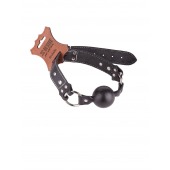 Кляп-шар классической формы и конструкции из натуральной кожи - Sitabella - купить с доставкой в Ноябрьске