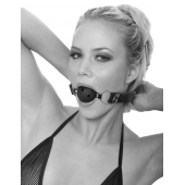 Черный кляп с дырочками Breathable Ball Gag - Pipedream - купить с доставкой в Ноябрьске