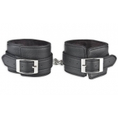 Черные фиксаторы для ног на цепи с мехом внутри - Lux Fetish - купить с доставкой в Ноябрьске