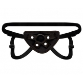 Черные неопреновые трусики для страпона - Lux Fetish - купить с доставкой в Ноябрьске