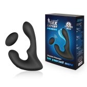 Черный силиконовый вибромассажер простаты с пультом ДУ - Sex Expert - в Ноябрьске купить с доставкой