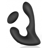 Черный силиконовый вибромассажер простаты с пультом ДУ - Sex Expert - в Ноябрьске купить с доставкой