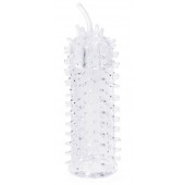 Закрытая рельефная насадка Crystal sleeve с усиками - 12 см. - Erowoman-Eroman - в Ноябрьске купить с доставкой