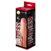 Телесная насадка на Harness с коннектором BLACK LINE - 17 см. - LOVETOY (А-Полимер) - купить с доставкой в Ноябрьске