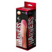 Телесная реалистичная насадка на Harness с коннектором BLACK LINE - 17 см. - LOVETOY (А-Полимер) - купить с доставкой в Ноябрьске