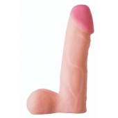 Телесная реалистичная насадка на Harness с коннектором BLACK LINE - 17 см. - LOVETOY (А-Полимер) - купить с доставкой в Ноябрьске