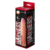 Телесная насадка без мошонки на Harness с коннектором BLACK LINE - 17,5 см. - LOVETOY (А-Полимер) - купить с доставкой в Ноябрьске