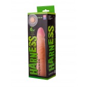 Телесная насадка на Harness с коннектором GREEN LINE - 17,5 см. - LOVETOY (А-Полимер) - купить с доставкой в Ноябрьске