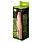 Телесная насадка с венками на Harness с коннектором GREEN LINE - 18 см. - LOVETOY (А-Полимер) - купить с доставкой в Ноябрьске