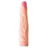 Телесная насадка с венками на Harness с коннектором GREEN LINE - 18 см. - LOVETOY (А-Полимер) - купить с доставкой в Ноябрьске