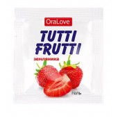 Пробник гель-смазки Tutti-frutti с земляничным вкусом - 4 гр. - Биоритм - купить с доставкой в Ноябрьске