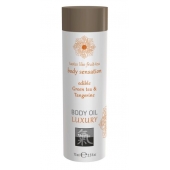 Съедобное массажное масло с ароматом зеленого чая и мандарина - 75 мл. - Shiatsu - купить с доставкой в Ноябрьске