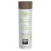 Съедобное массажное масло с ароматом кокоса и ананаса - 75 мл. - Shiatsu - купить с доставкой в Ноябрьске