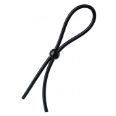 Черное лассо на пенис с одной бусиной - A-toys - в Ноябрьске купить с доставкой