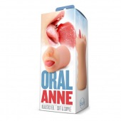 Телесный мастурбатор-ротик с язычком Oral Anne - Blush Novelties - в Ноябрьске купить с доставкой
