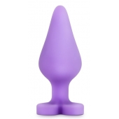 Фиолетовая анальная пробка Naughty Candy Heart Do Me Now - 8,9 см. - Blush Novelties - купить с доставкой в Ноябрьске