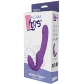 Фиолетовый безремневой вибрострапон DOUBLE DIPPER - Dream Toys - купить с доставкой в Ноябрьске