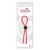 Красное эрекционное лассо с одной бусиной-утяжкой STRETCHY THIN LASSO - Dream Toys - в Ноябрьске купить с доставкой