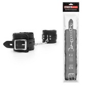 Черные оковы на металлических карабинах - Notabu - купить с доставкой в Ноябрьске