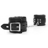 Черные оковы на металлических карабинах - Notabu - купить с доставкой в Ноябрьске