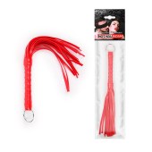 Красная плеть с рукоятью в оплетке - 28 см. - Notabu - купить с доставкой в Ноябрьске