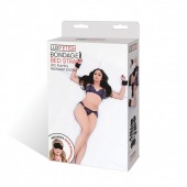 Чёрные манжеты для фиксации на кровати Bondage Bed Strap - Lux Fetish - купить с доставкой в Ноябрьске