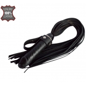 Черная плеть  Ковбой  с ручкой-фаллосом - 55 см. - Sitabella - купить с доставкой в Ноябрьске