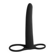 Черная насадка для двойного проникновения Gimlet - 16 см. - Lola Games - купить с доставкой в Ноябрьске