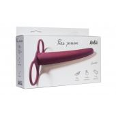 Бордовая насадка для двойного проникновения Gimlet - 16 см. - Lola Games - купить с доставкой в Ноябрьске