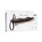 Черная вибронасадка для двойного проникновения Flirtini - 15,9 см. - Lola Games - купить с доставкой в Ноябрьске