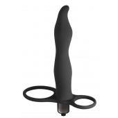 Черная вибронасадка для двойного проникновения Flirtini - 15,9 см. - Lola Games - купить с доставкой в Ноябрьске