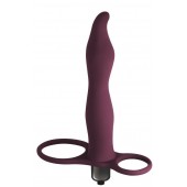 Бордовая вибронасадка для двойного проникновения Flirtini - 15,9 см. - Lola Games - купить с доставкой в Ноябрьске