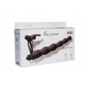 Черная вибронасадка для двойного проникновения Jungle Bunny - 17 см. - Lola Games - купить с доставкой в Ноябрьске