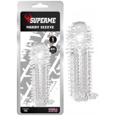 Закрытая прозрачная насадка на пенис с шипиками Nubby Sleeve - 14,5 см. - Chisa - в Ноябрьске купить с доставкой