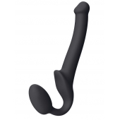 Черный безремневой страпон Silicone Bendable Strap-On S - Strap-on-me - купить с доставкой в Ноябрьске