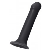Черный фаллос на присоске Silicone Bendable Dildo L - 19 см. - Strap-on-me - купить с доставкой в Ноябрьске
