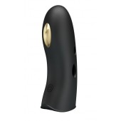 Черная вибронасадка на палец с электростимуляцией Marico - Baile - купить с доставкой в Ноябрьске