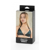 Изумрудный лиф Ladys Arsenal с колечками - БДСМ Арсенал - купить с доставкой в Ноябрьске