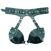 Изумрудная сбруя из ошейника с лифом Ladys Arsenal - БДСМ Арсенал - купить с доставкой в Ноябрьске