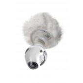 Стеклянная анальная втулка с хвостиком - 9,5 см. - Sexus - купить с доставкой в Ноябрьске